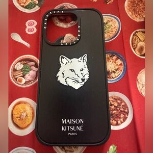 Casetify Black Maison Kitsuné Fox Logo Phone Case
